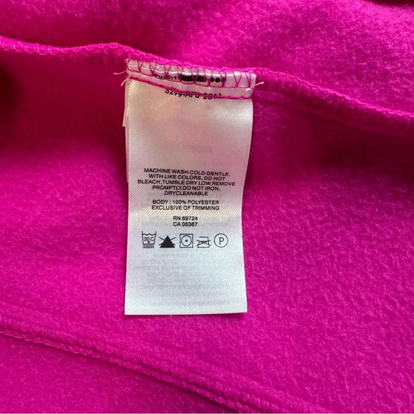 Columbia Fleece Zip Up Sweater Jacket Hot Pink Fuchsia Small - Picture 7 of 7